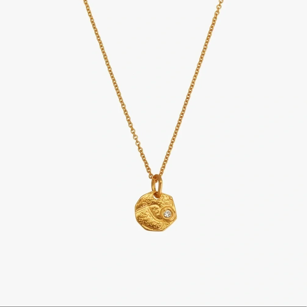 NWT. Zara Kids Sterling Silver Chain with Appliqués Plated in 24k Gold.
